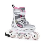 Rollerblade罗勒布雷德 SPITFIRE FX G 可调直排儿童轮滑鞋 银灰色/粉色 230 36.5-40码