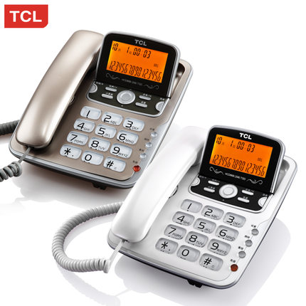 TCL 电话机 办公家用固定电话座机 来电显示 206 免电池 2色可选