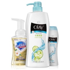 OLAY 玉兰油水嫩清爽沐浴乳720ml+美白/舒缓清爽沐浴乳180ml+舒肤佳泡沫洗手液白茶香型225ml