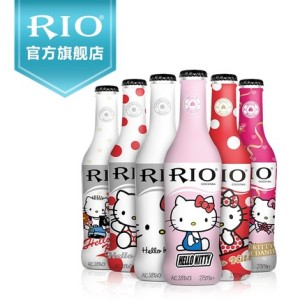 rio锐澳旗舰店 RIO锐澳鸡尾酒 Hello Kitty限量版275ml*6瓶