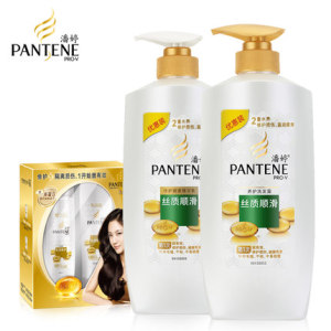 天猫双十一预售:宝洁官方旗舰店 Pantene 潘婷 丝质顺滑洗发水700ml+护发素700ml+旅行套装80ml*2