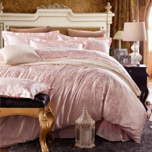 天猫双十一预售:艾do家纺旗舰店 艾do家纺奢华贡缎丝绵提花4件套(送拖鞋)