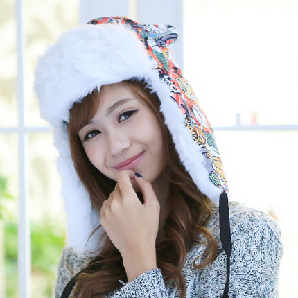 丝蒂纳 雷锋帽 冬季韩版潮男女士帽子 户外加厚滑雪帽/老年帽/东北帽带口罩