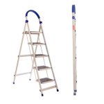 MILIN密林 ML-TB05宽踏板家用五步梯子 白色