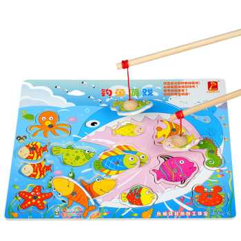 丹妮奇特 圣诞礼包三件套宝宝玩具(积木+绕珠+钓鱼玩具)