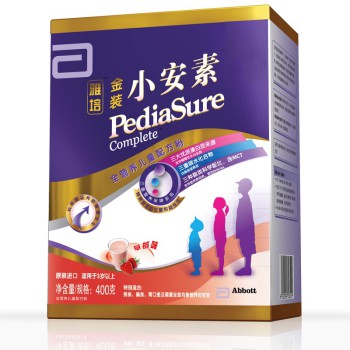 Abbott雅培 金装小安素 全营养儿童配方奶粉 草莓味 400克(适合3岁以上挑食偏食宝宝)