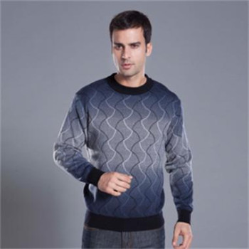 24:00 鹿王·澳普蒂姆 男装加厚韩版领宽松针织衫 LW-3931-1