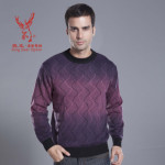 24:00抢购！ 鹿王·澳普蒂姆 男装加厚韩版领宽松针织衫 LW-3931-1