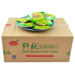 思朗 纤麸 黑芝麻粗粮消化饼干 2.5kg整箱