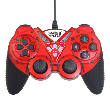 Welcom WE-8400游戏手柄 win7/8电脑PC有线360震动手柄 12色可选