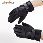 ALLFOND欧凡迪 韩版皮手套 滑雪加厚保暖手套 冬季摩托车骑车男士手套