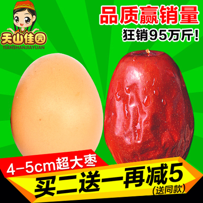 天山佳园 4-5cm五星红枣五星大枣500g+红葡萄干220g