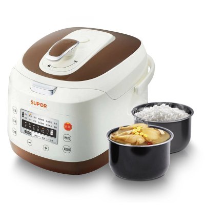 supor苏泊尔 CYSB50FD9-100 电压力锅 5L一锅双胆
