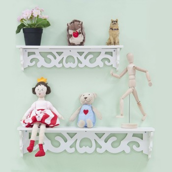 生活诚品 木塑雕花条形搁架 隔板 搁板(两支装)MQ47060