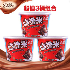 Dove德芙 脆香米脆米心巧克力216g*3桶装 休闲零食
