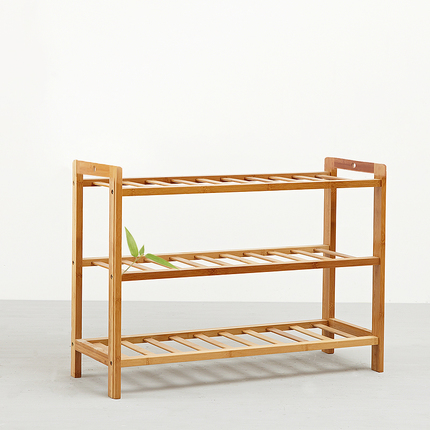 政竹 楠竹鞋架子 多层宿舍创意实木收纳防尘简易鞋柜