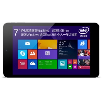 CUBE酷比魔方 iwork7 四核7英寸平板电脑(Intel Z3735G/IPS屏/1GB/16G eMMC存储/200万/蓝牙)前黑后白