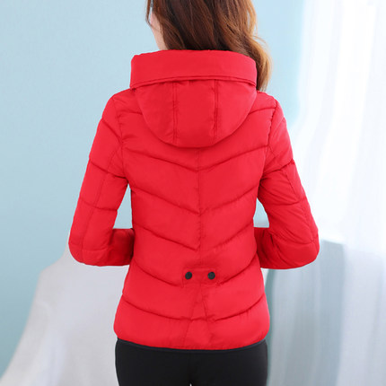 侃侃衣诚 休闲短款棉袄 大码棉服棉衣 女冬装修身外套 5色可选