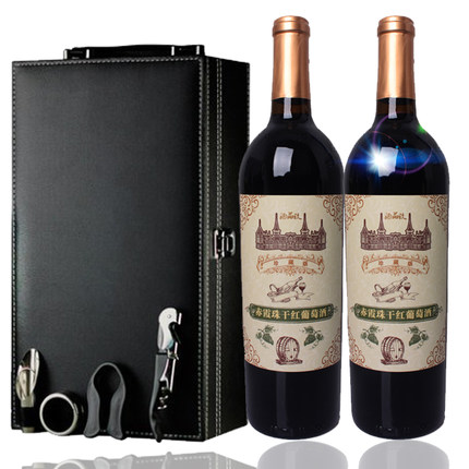 泽义酒庄 玖赤珠霞干红葡萄酒礼盒套装750ML*2