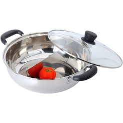 maxcook美厨 不锈钢鸳鸯 火锅 30CM MCDY-30