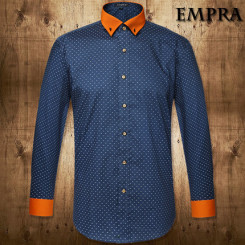 empra 秋冬季新款男士长袖衬衫 纯棉印花衬衣