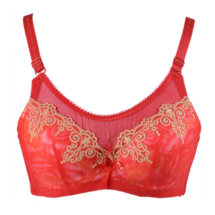 红豆 正品蕾丝文胸 聚拢调整型裹胸 防走光收副乳感内衣 4色可选