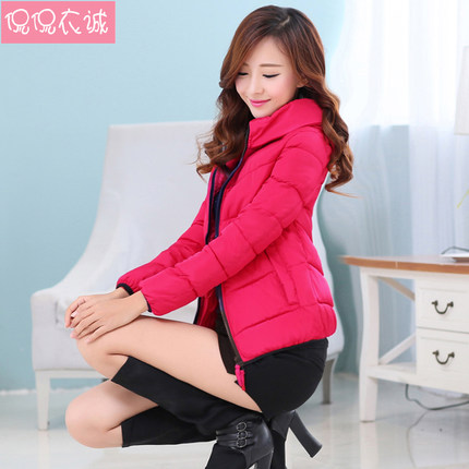 侃侃衣诚 休闲短款棉袄 大码棉服棉衣 女冬装修身外套 5色可选