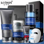 Lcosin兰可欣 矿物控油男士护肤品套装 洗面奶+面霜+爽肤水+保湿补水面膜