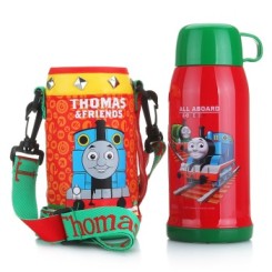 Thomas&Friends托马斯&朋友 儿童高真空不锈钢保温杯配提袋480ml 红绿 4278TM