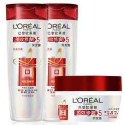 LOREAL欧莱雅 多效修复洗护套装(洗发露400ml*2+发膜250ml)