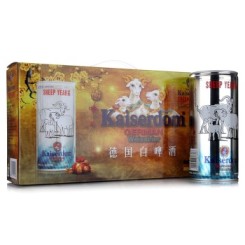 Kaiserdom 白啤酒 1L*4罐 羊年版礼盒装(整箱) 德国进口