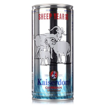 Kaiserdom 白啤酒 1L*4罐 羊年版礼盒装(整箱) 德国进口