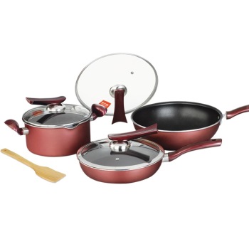 炊大皇 CKNS3-7溢彩煎炒汤七件套锅 电磁炉通用