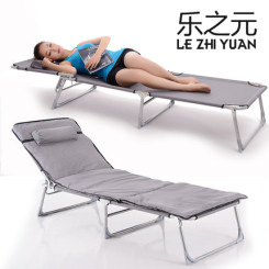 乐之元 折叠床加固办公室简易午休三折床 单人躺椅行军床沙滩午睡床