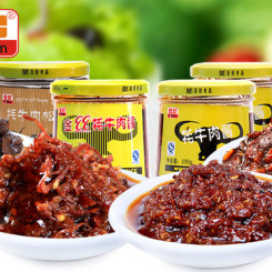 WoTeam伍田 四川特产香辣牦牛肉酱 拌饭拌面炸酱面酱230g*4瓶