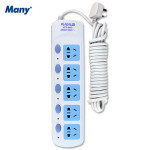 Many玛尼电器 DS-A453五孔插位插座 插排电源接线板 2米线带独立开关