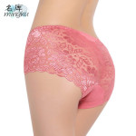 名库 透视性感全透明蕾丝无痕大码裤头中腰三角女士内裤 23色可选