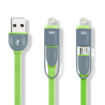 zoyu 苹果安卓二合一USB数据线 手机充电线 绿色