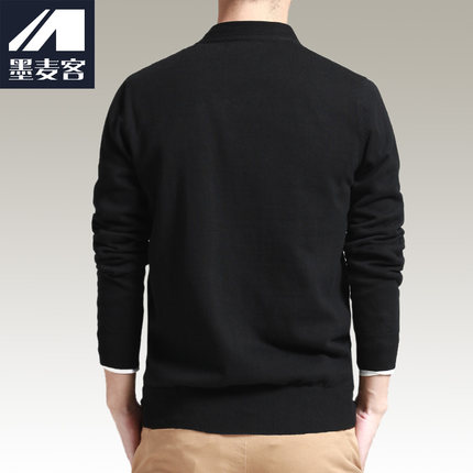 M-MAICCO墨麦客 2015春装新品男士针织开衫男装韩版修身毛衣薄外套