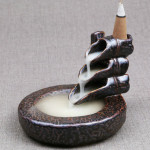 芳夕 烟倒流香炉 锥香沉檀塔香陶瓷香薰焚香炉 香道 高山流水送香