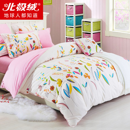 北极绒家纺 纯棉四件套 全棉床上用品床单被套枕头套 17款可选