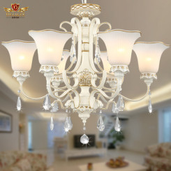 迪莱克斯 069-6H欧式吊灯 简约现代田园客厅灯水晶灯 LED灯具灯饰