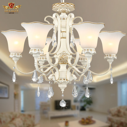 迪莱克斯 069-6H欧式吊灯 简约现代田园客厅灯水晶灯 LED灯具灯饰