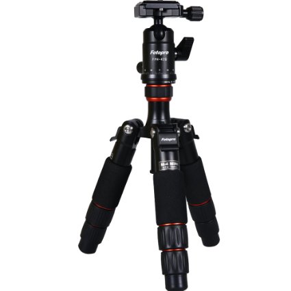 FOTOPRO富图宝 M-4 MINI 微距单反三脚架云台套装(黑色)