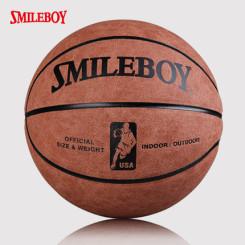 SMILEBOY斯迈柏 超纤翻毛真牛皮质感水泥地耐磨防滑篮球