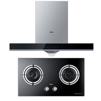 Haier海尔 E900T6油烟机+QE3B燃气灶(天然气) 高端触控 欧式T型烟灶套装