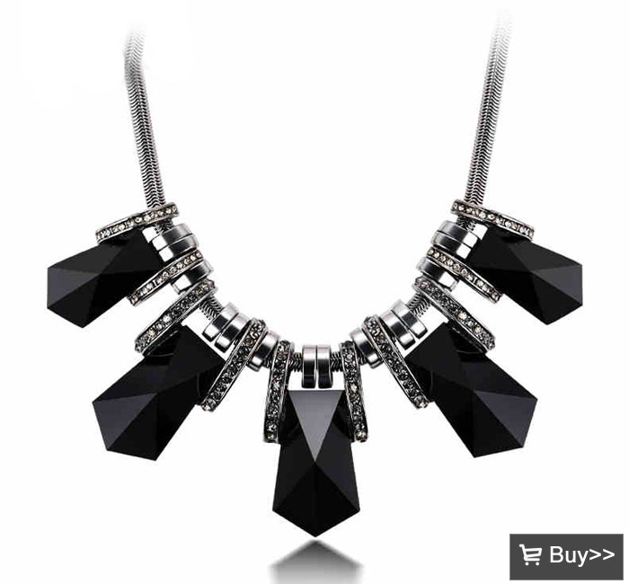 复古黑色短款项链链