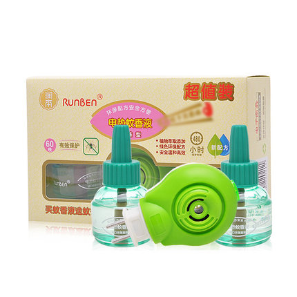 润本 电热蚊香液超值套装(蚊香液45ml*2+驱蚊器)