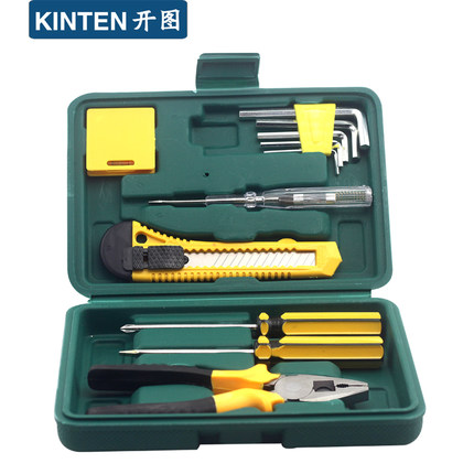 CNLWAN 实用工具11件套装 维修汽车工具箱 内六角扳手电工工具盒