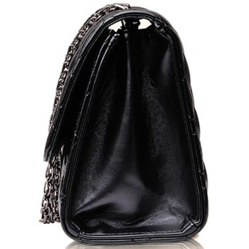 柒格格qigirl爆款菱格链条包(单盖)2101黑色